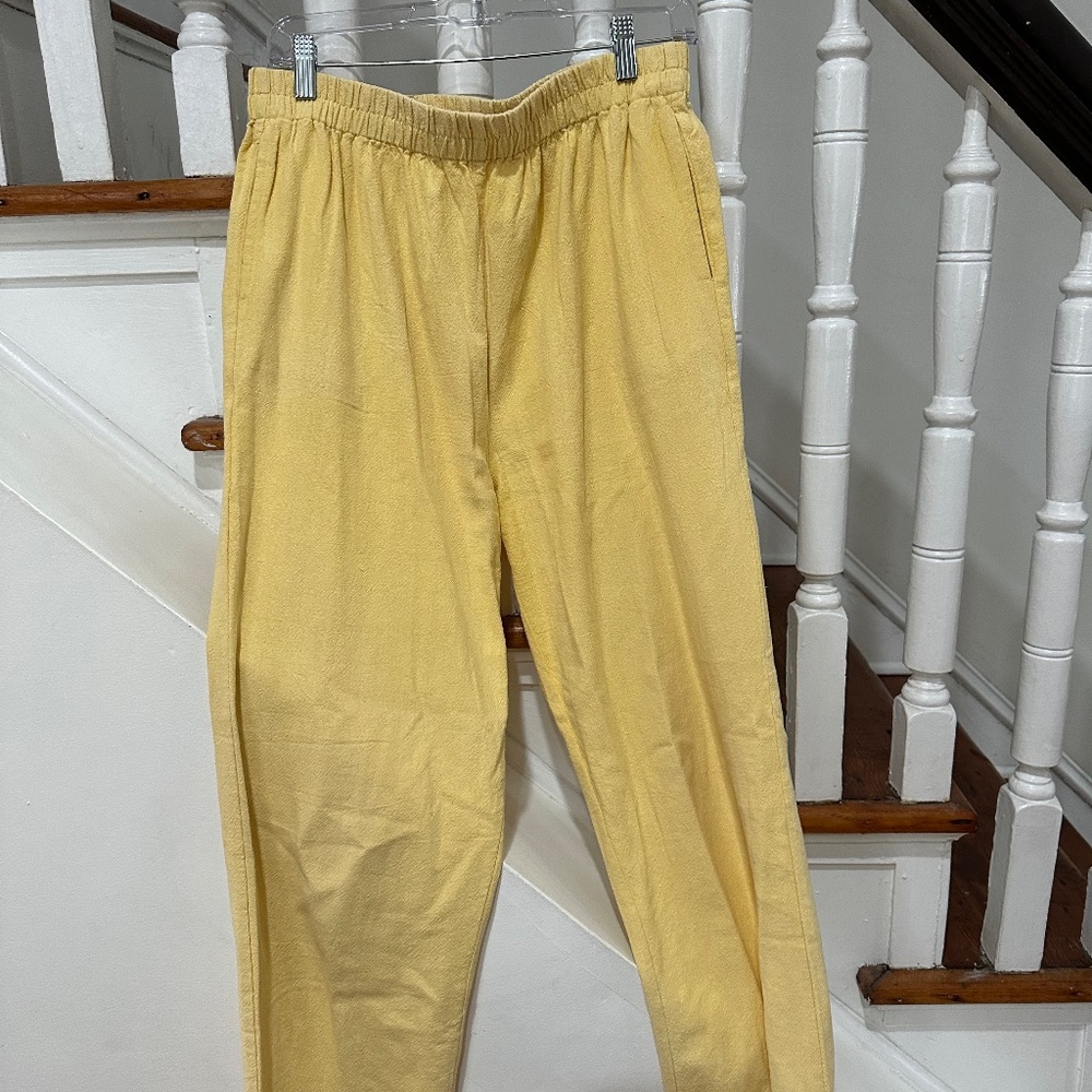 po-em yellow pants size large